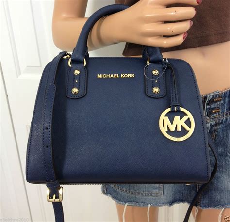 michael kors blue purse party|Michael Kors navy shoulder purse.